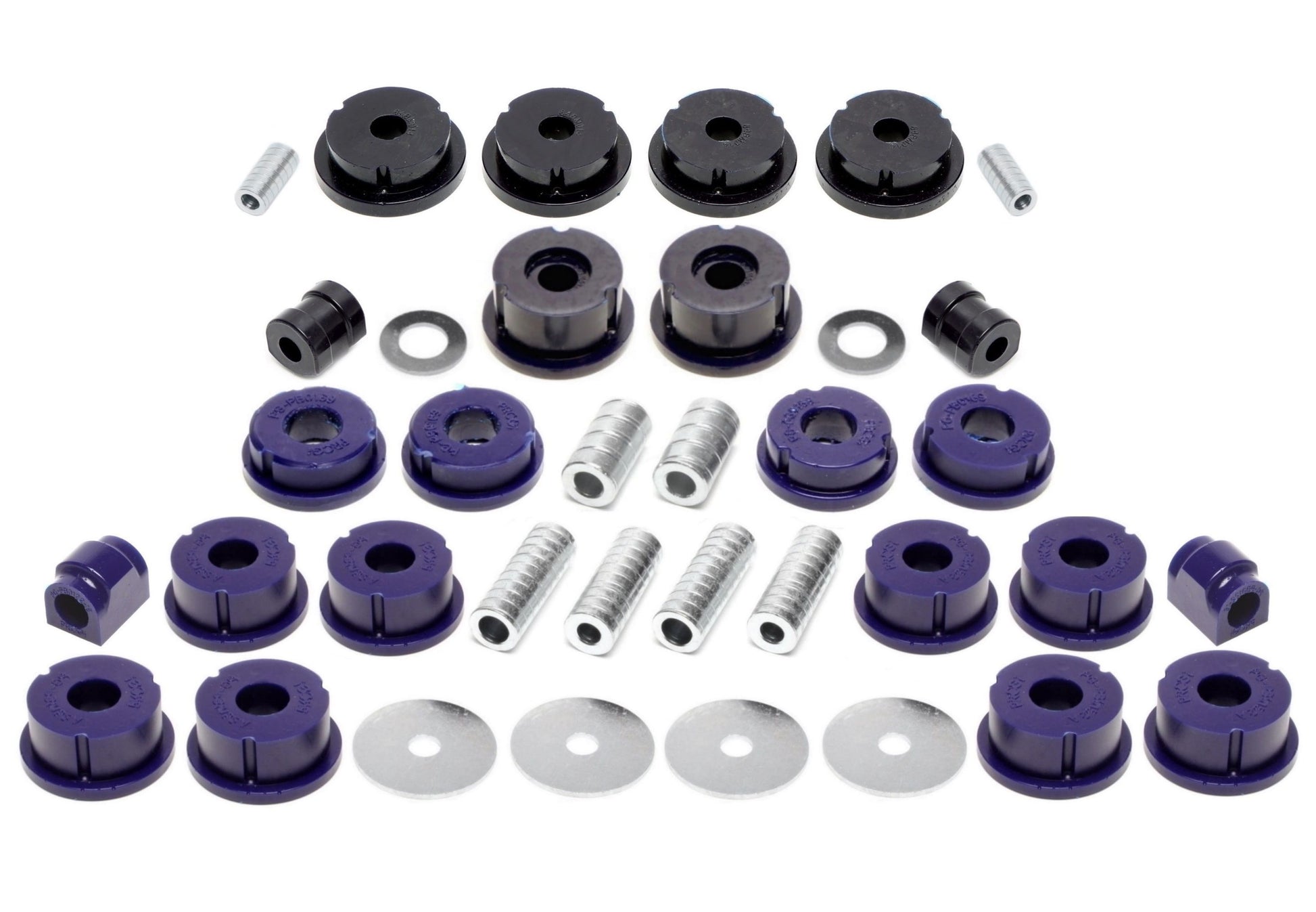 TA Technix PU-​Buchsen Kit 38-​teilig / Vorderachse+Hinterachse / Vorderachse mit Ø 23mm Stabi / Hinterachse mit Ø 19mm St...