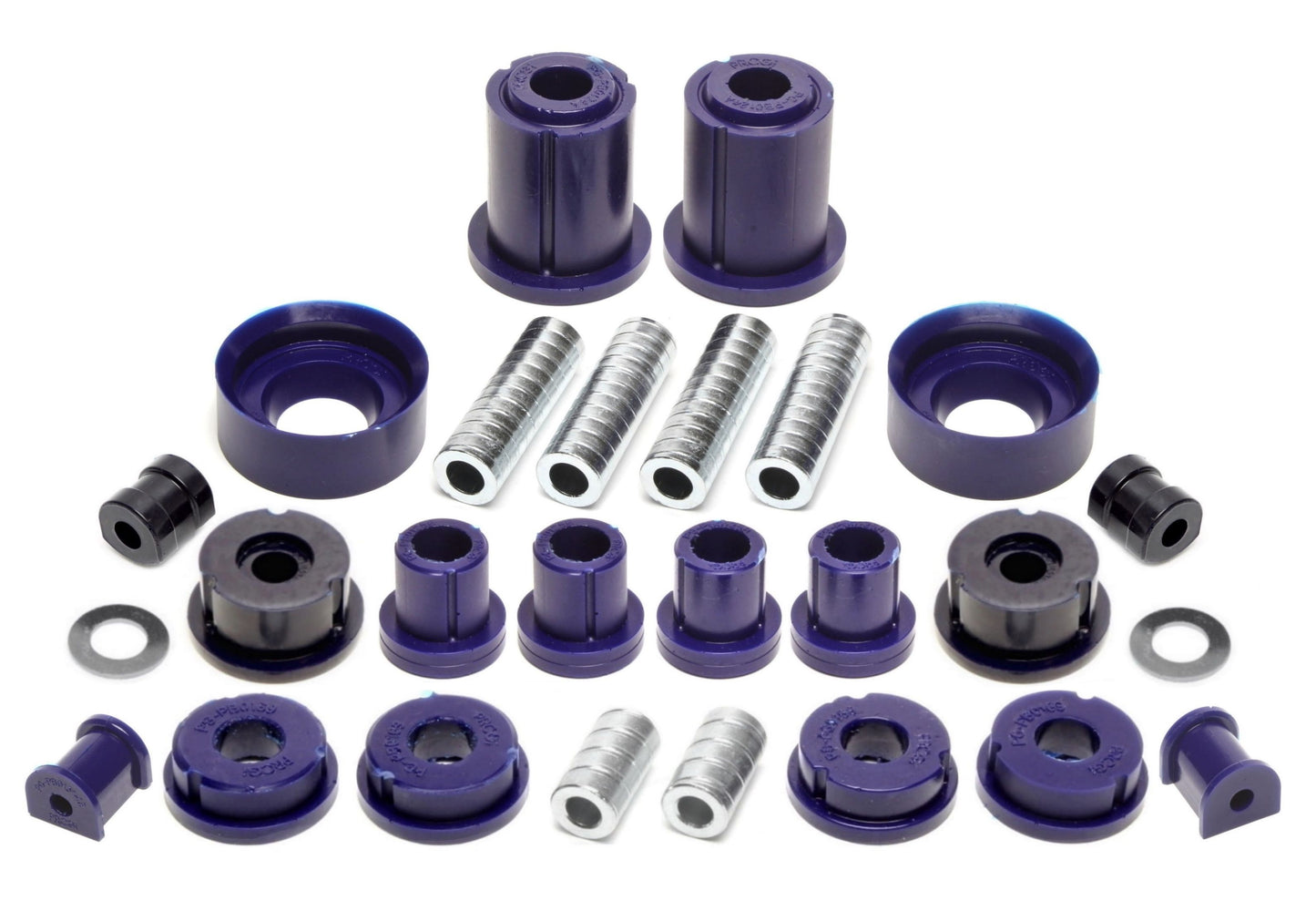 TA Technix PU-​Buchsen Kit 32-​teilig / Vorderachse+Hinterachse / Vorderachse mit Ø 23mm Stabi / Hinterachse mit Ø 14mm St...