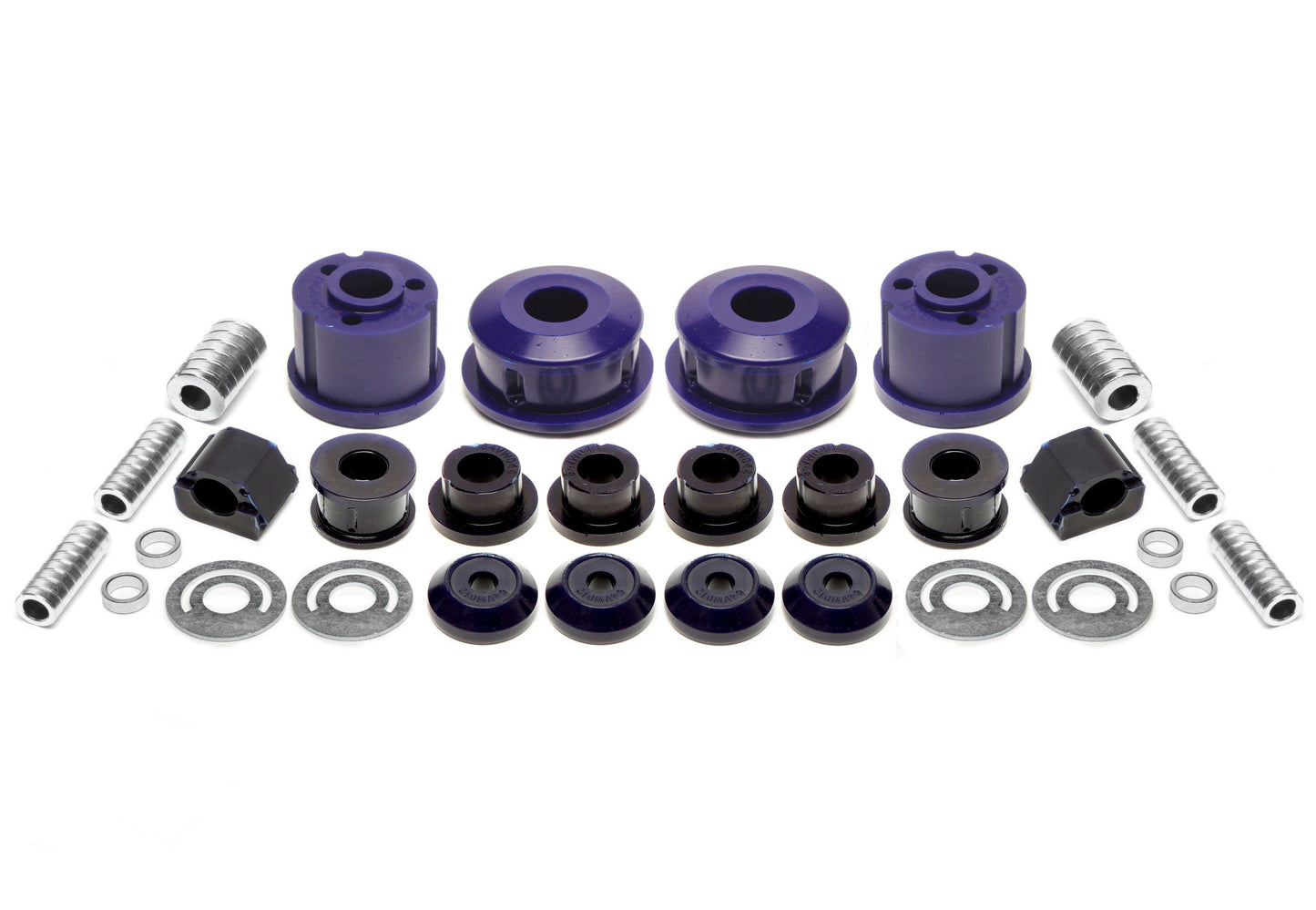 TA Technix PU-​Buchsen Kit 30-​teilig / Vorderachse mit 18mm Stabi +Hinterachse Ø 71,5mm / passend für VW Polo 6N2