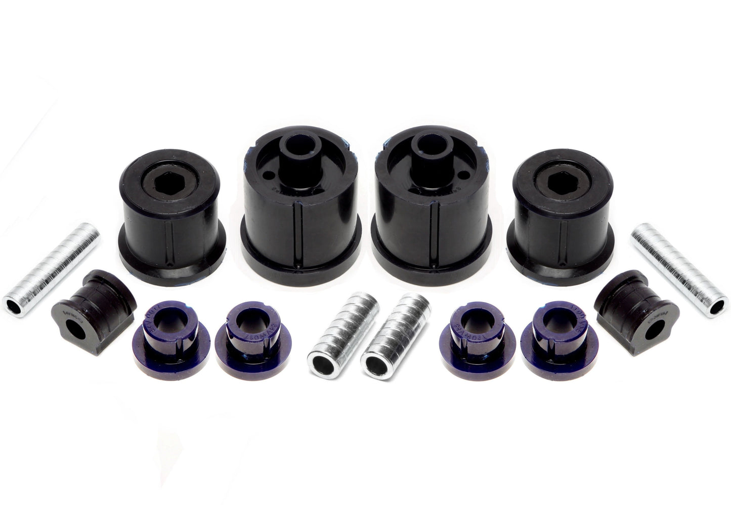 TA Technix PU-​Buchsen Kit 14-​teilig / Vorderachse mit Stabi 16mm +HA Ø =72mm / passend für Seat Ibiza, Cordoba (6L)/ Sko...