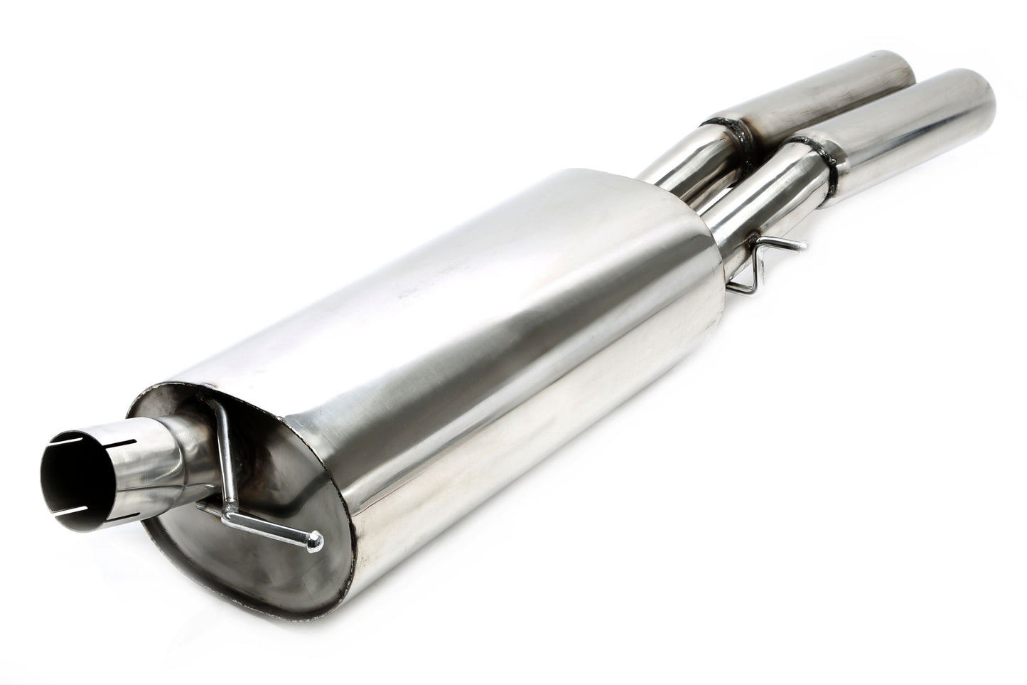 TA Technix Endschalldämpfer 2x76mm rund/gebördelt aus Edelstahlanlage EVOA4A-​xx