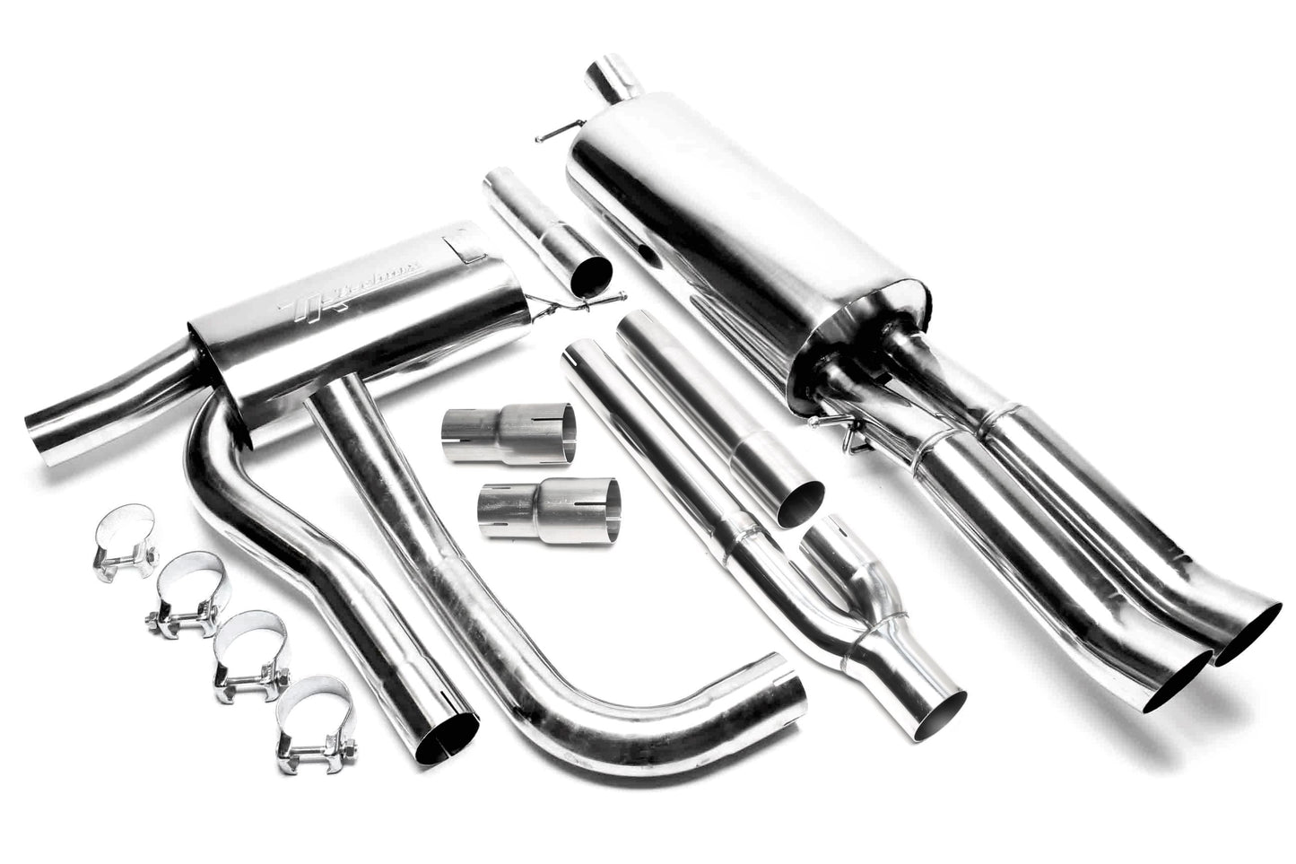 TA Technix Edelstahlanlage 2x76mm DTM passend für Audi A4 Limousine, -​Avant, Typ B5