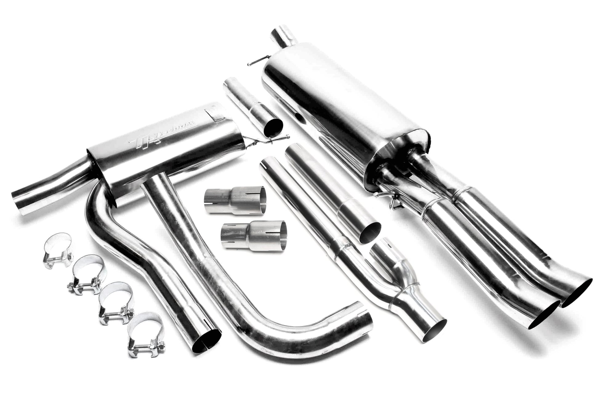 TA Technix Edelstahlanlage 2x76mm DTM passend für Audi A4 Limousine, -​Avant, Typ B5