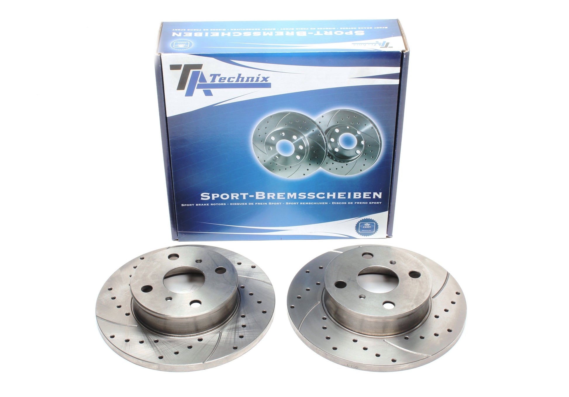 TA Technix Sport Bremsscheiben Satz Vorderachse passend für Toyota Corolla Liftback/Compact/SW / Corolla Liftback/Compact/...