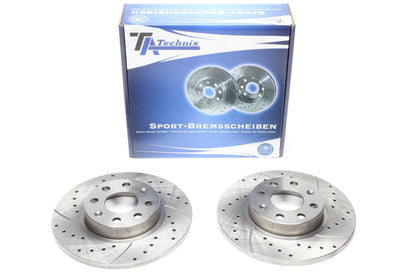 TA Technix Sport Bremsscheiben Satz Vorderachse passend für Fiat Punto 199 / Opel Corsa D