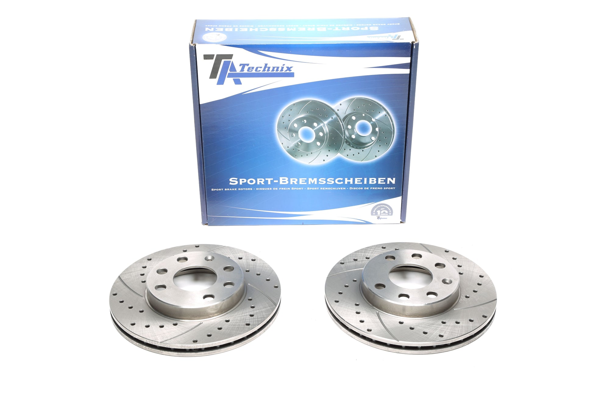 TA Technix Sport Bremsscheiben Satz Hinterachse passend für Chevrolet Aveo / Kalos / Lanos / Nexia / Racer / Ascona C / As...