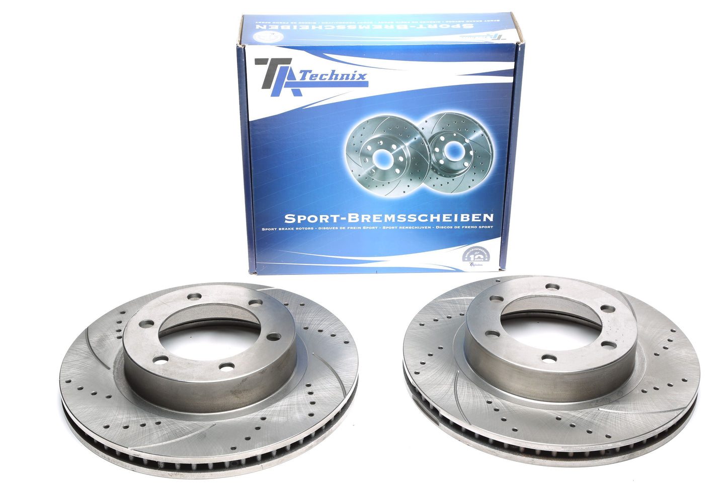 TA Technix Sport Bremsscheiben Satz Vorderachse passend für Toyota Hilux III Pick-​up