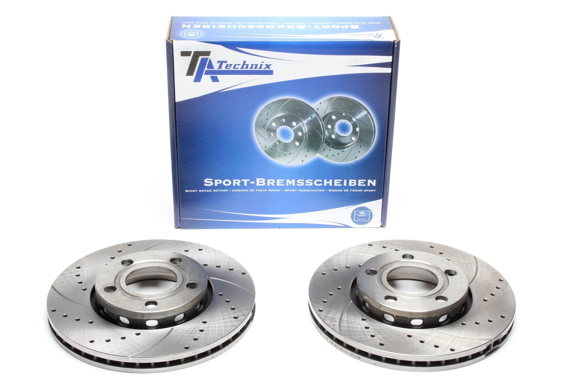 TA Technix Sport Bremsscheiben Satz Vorderachse passend für Audi 100/200 Typ 44, Audi Quattro Typ 85