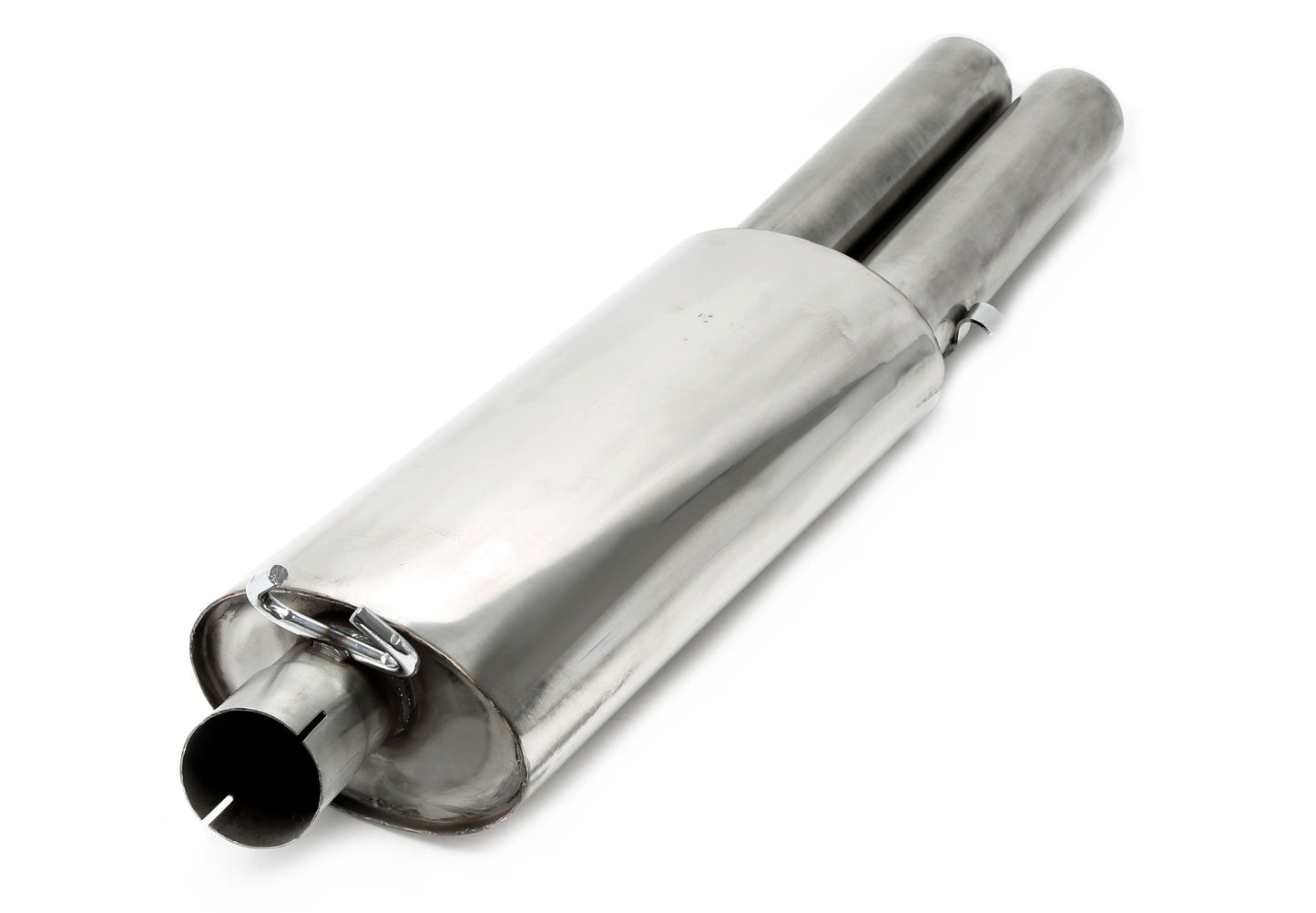 TA Technix Endschalldämpfer 2x76mm rund/gebördelt aus Edelstahlanlage EVOG2A-​xx