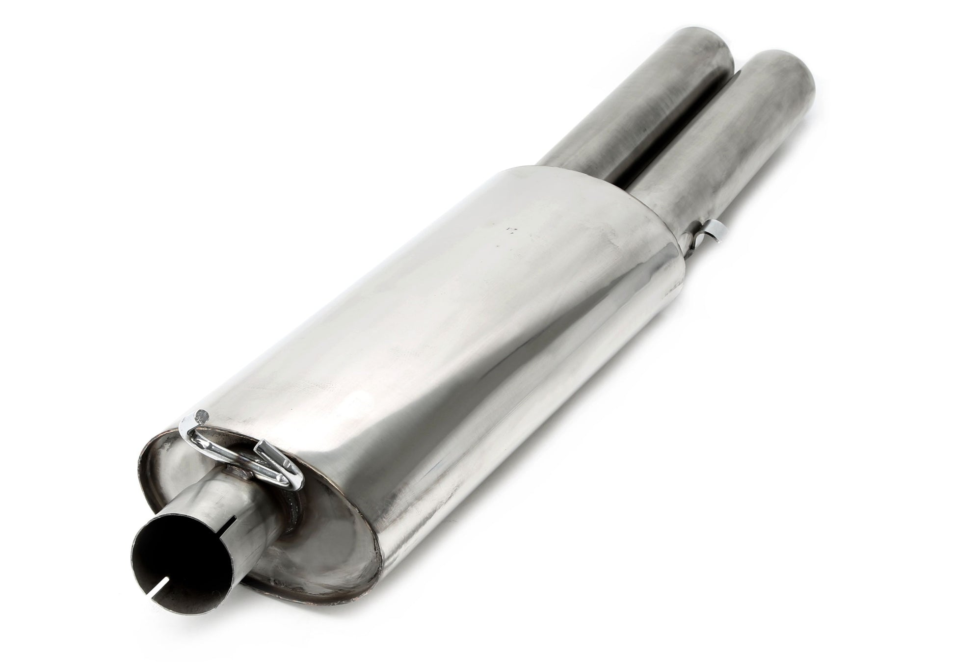 TA Technix Endschalldämpfer 2x76mm rund/gebördelt aus Edelstahlanlage EVOG2A-​xx