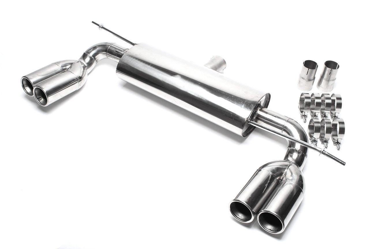 TA Technix Duplex Edelstahl Sportendschalldämpfer Links+Rechts 2x76mm passend für Audi A3 (8P)/ VW Golf V, Golf V Plus (1K...