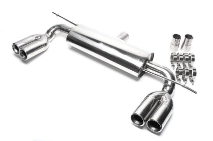 TA Technix Duplex Edelstahl Sportendschalldämpfer Links+Rechts 2x76mm passend für Audi A3 (8P)/ VW Golf V, Golf V Plus (1K...