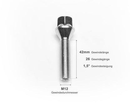 TA Technix Radschraube M12 X 1.5 X 42 KE
