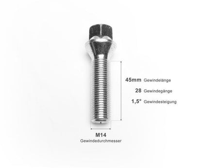 TA Technix Radschraube M14 X 1.5 X 45 KE
