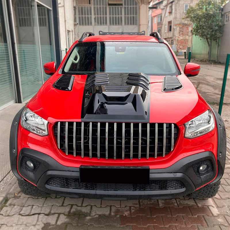 Oneway Motorhaube Lüftungsschlitze Pick-Up 4x4 - Universal - Mattschwarz