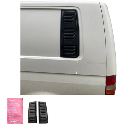 Oneway Lüftungsschlitze passend für Volkswagen Transporter T5.1/T6/T6.1 2010-2022 (Langer Radstand) - Schwarz glänzend