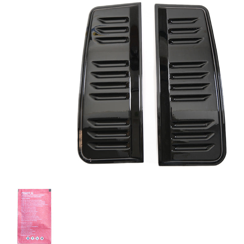 Oneway Lüftungsschlitze passend für Volkswagen Transporter T5.1/T6/T6.1 2010-2022 (Langer Radstand) - Schwarz glänzend