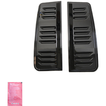 Oneway Lüftungsschlitze passend für Volkswagen Transporter T5.1/T6/T6.1 2010-2022 (Langer Radstand) - Schwarz glänzend