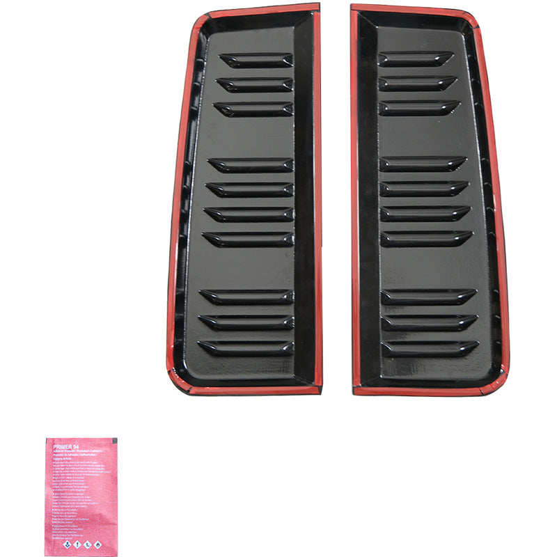 Oneway Lüftungsschlitze passend für Volkswagen Transporter T5.1/T6/T6.1 2010-2022 (Langer Radstand) - Schwarz glänzend