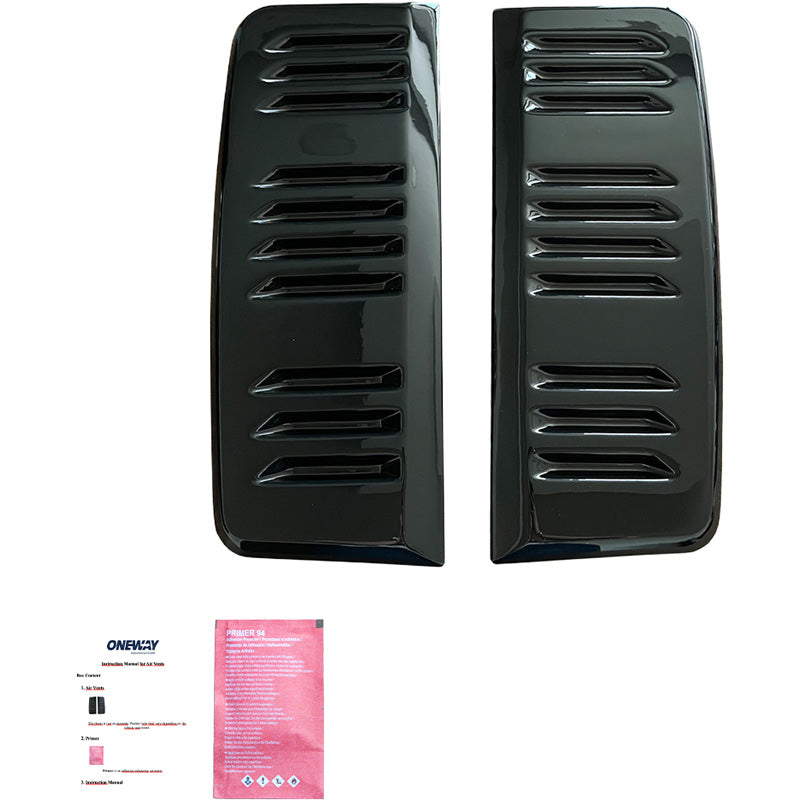 Oneway Lüftungsschlitze passend für Volkswagen Transporter T5.1/T6/T6.1 2010-2022 (Langer Radstand) - Version 2 - Schwarz ...