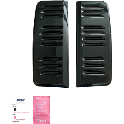Oneway Lüftungsschlitze passend für Volkswagen Transporter T5.1/T6/T6.1 2010-2022 (Langer Radstand) - Version 2 - Schwarz ...