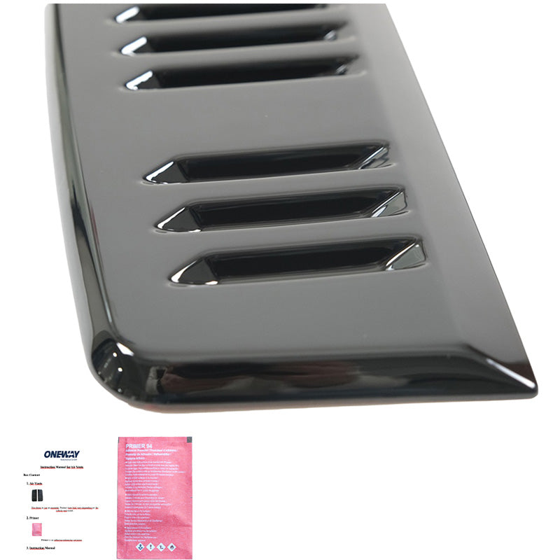 Oneway Lüftungsschlitze passend für Volkswagen Transporter T5.1/T6/T6.1 2010-2022 (Langer Radstand) - Version 2 - Schwarz ...