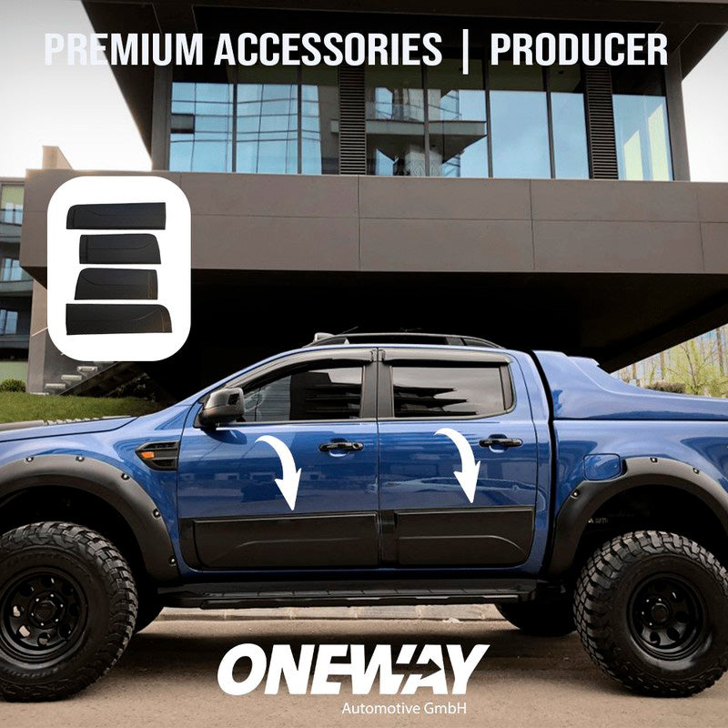 Oneway Karosserieverkleidung passend für Ford Ranger T6/T7/T8 2012-2022 - Mattschwarz