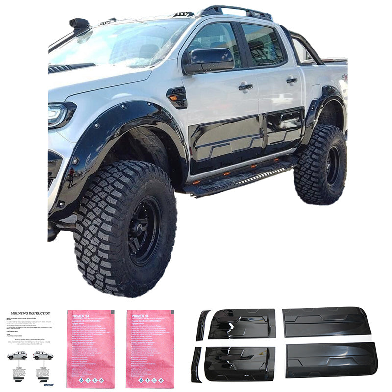 Oneway Karosserieverkleidung passend für Ford Ranger T6/T7/T8 2012-2022 (Jumbo) - Schwarz glänzend