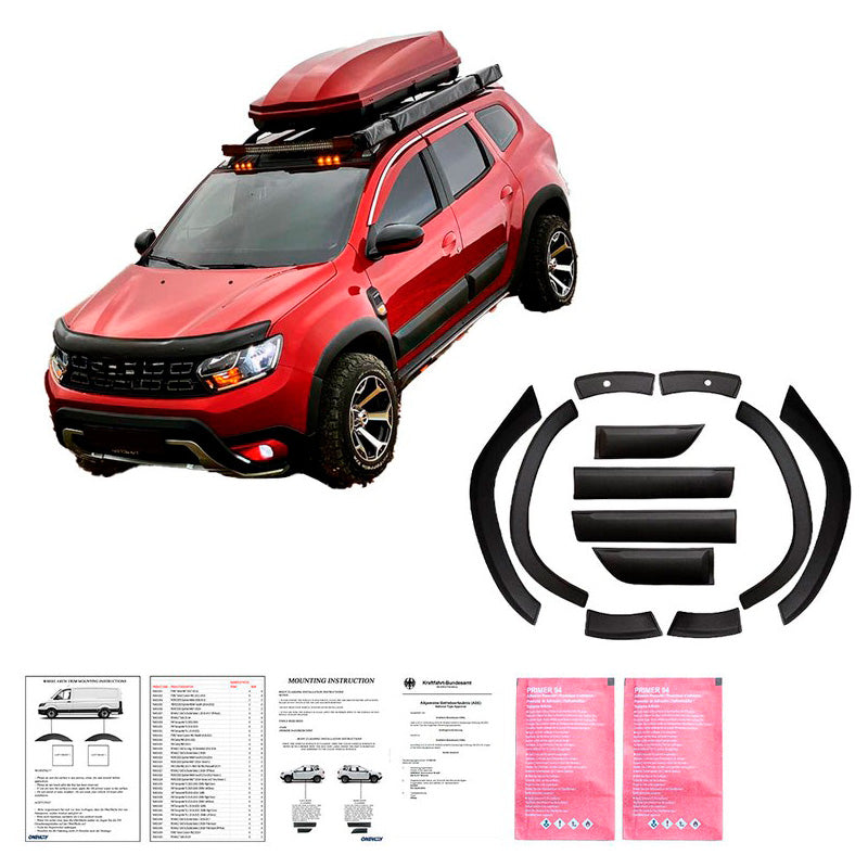 Oneway Kompletter Umbausatz passend für Dacia Duster II 2018-2024 mit Park Assist - Mattschwarz