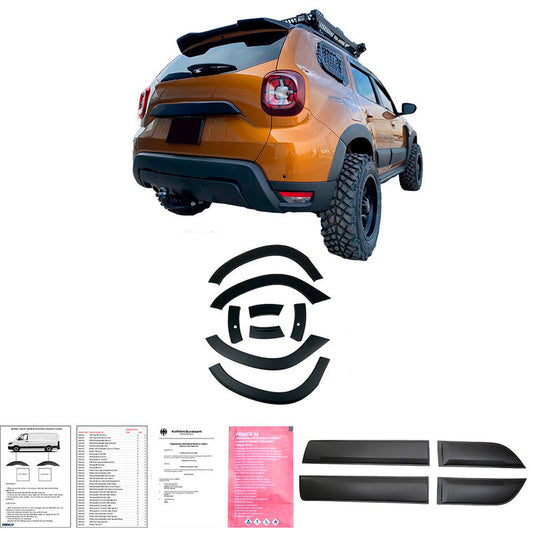 Oneway Kompletter Umbausatz passend für Dacia Duster II 2018-2024 mit Park Assist (ohne Duster Markierung) - Mattschwarz