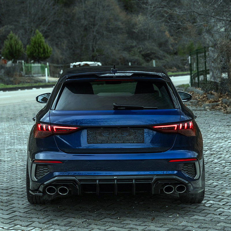 Oneway Kompletter Umbausatz passend für Audi A3 8Y Sportback S3/S-Line 2020-2024 - Schwarz glänzend