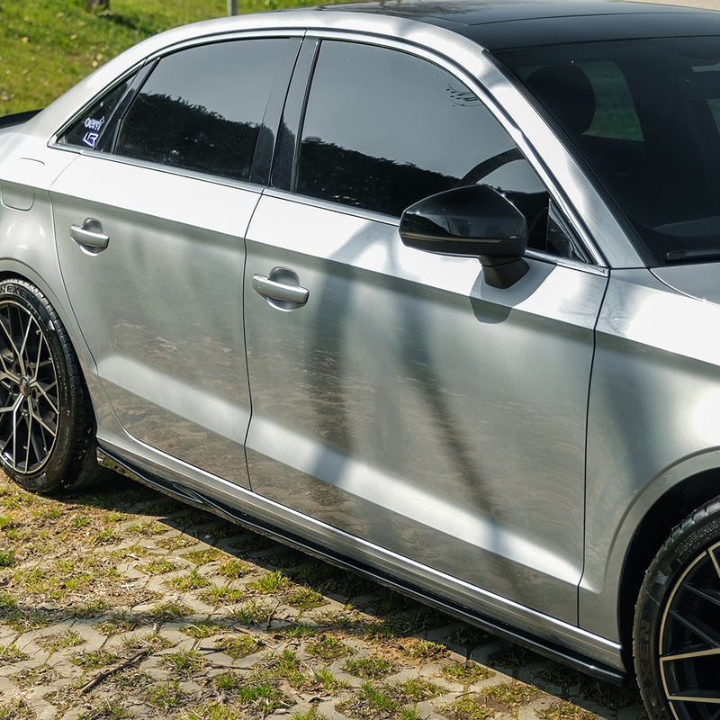 Oneway Kompletter Umbausatz passend für Audi A3 (8V) Limousine Facelift 2016-2020 (Doppelrohr links) - Schwarz glänzend