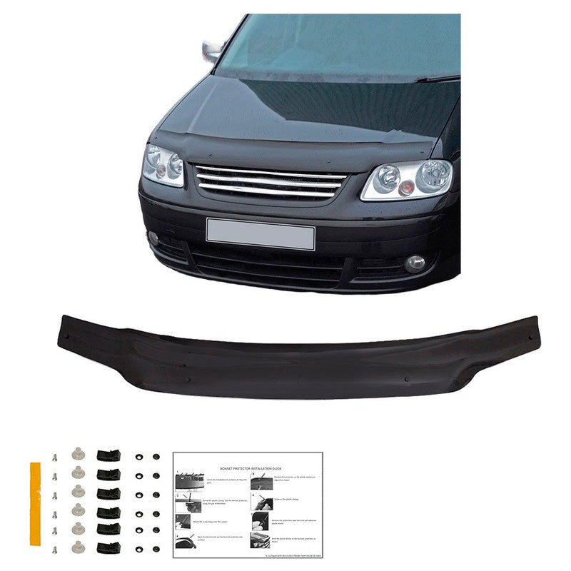 Oneway Motorhaubenschutz passend für Volkswagen Caddy MK3 2004-2010 - Schwarz glänzend