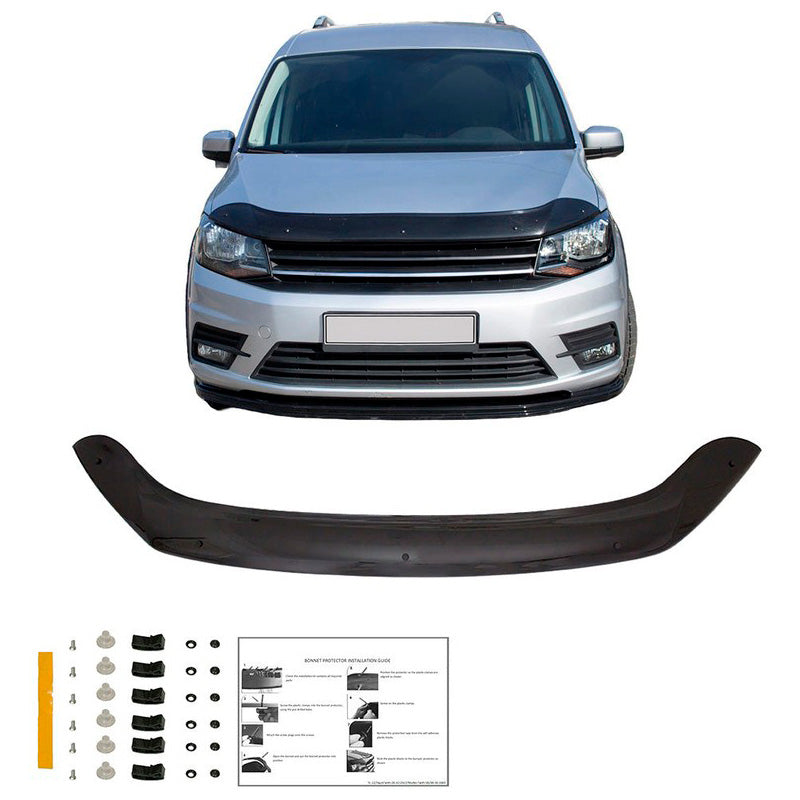 Oneway Motorhaubenschutz passend für Volkswagen Caddy MK4 2015-2020 - Schwarz glänzend