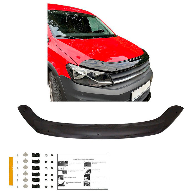 Oneway Motorhaubenschutz passend für Volkswagen Caddy MK4 2015-2020 - Schwarz glänzend