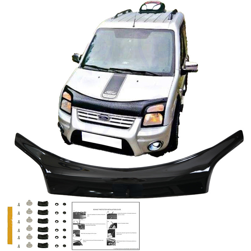 Oneway Motorhaubenschutz passend für Ford Transit Connect 2002-2008 - Schwarz glänzend