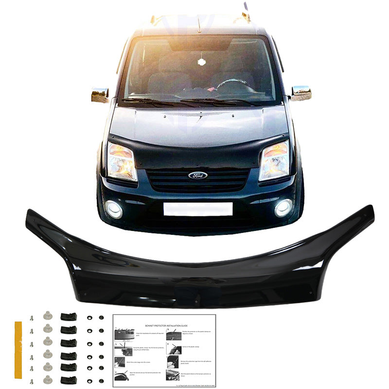 Oneway Motorhaubenschutz passend für Ford Transit Connect 2002-2008 - Schwarz glänzend