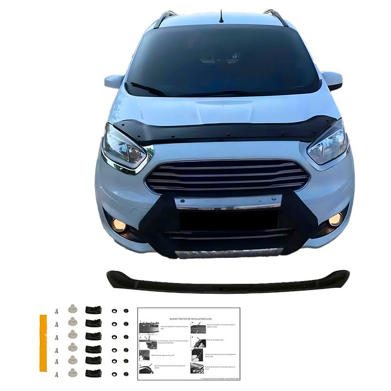 Oneway Motorhaubenschutz passend für Ford Transit Connect 2013-2018 - Schwarz glänzend