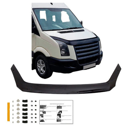 Oneway Motorhaubenschutz passend für Volkswagen Crafter MK1 & MK1 Facelift 2006-2016 - Schwarz glänzend