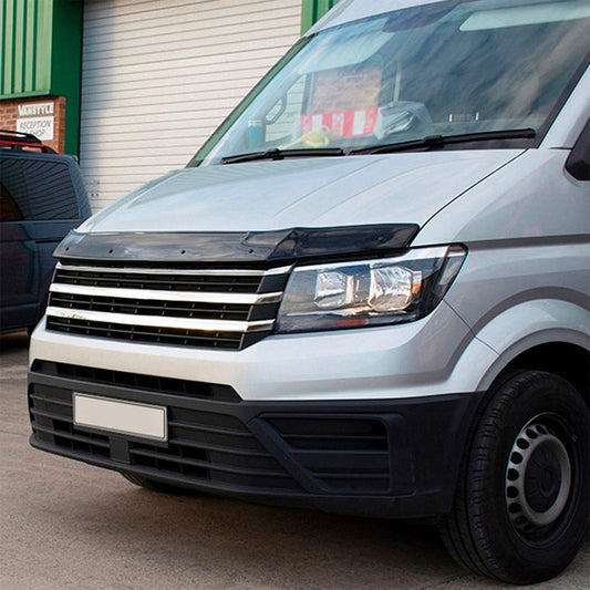 Oneway Motorhaubenschutz passend für Volkswagen Crafter MK2 2016- & MAN TGE MK1 PreFacelift 2016- - Schwarz glänzend