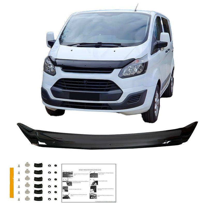 Oneway Motorhaubenschutz passend für Ford Transit Custom MK1 2012-2018 - Schwarz glänzend