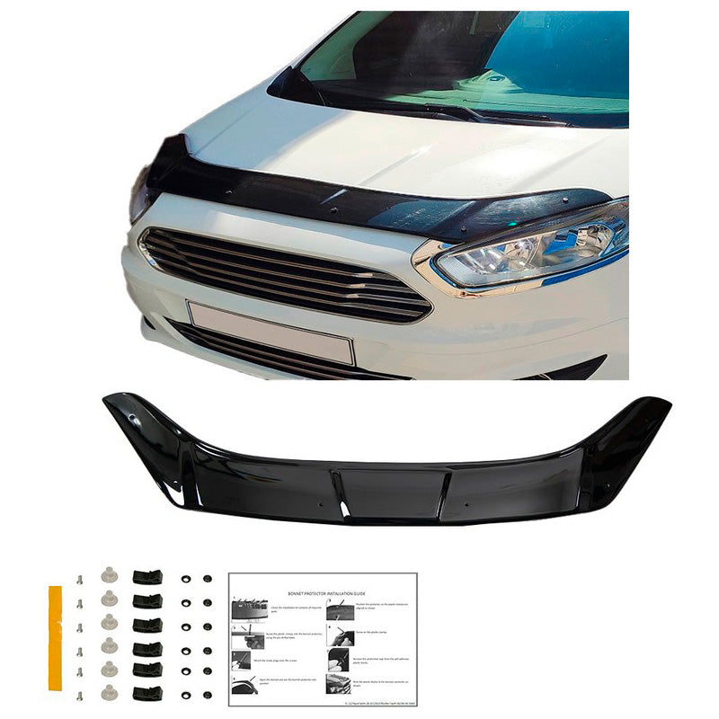 Oneway Motorhaubenschutz passend für Ford Transit Courier 2014-2019 - Schwarz glänzend