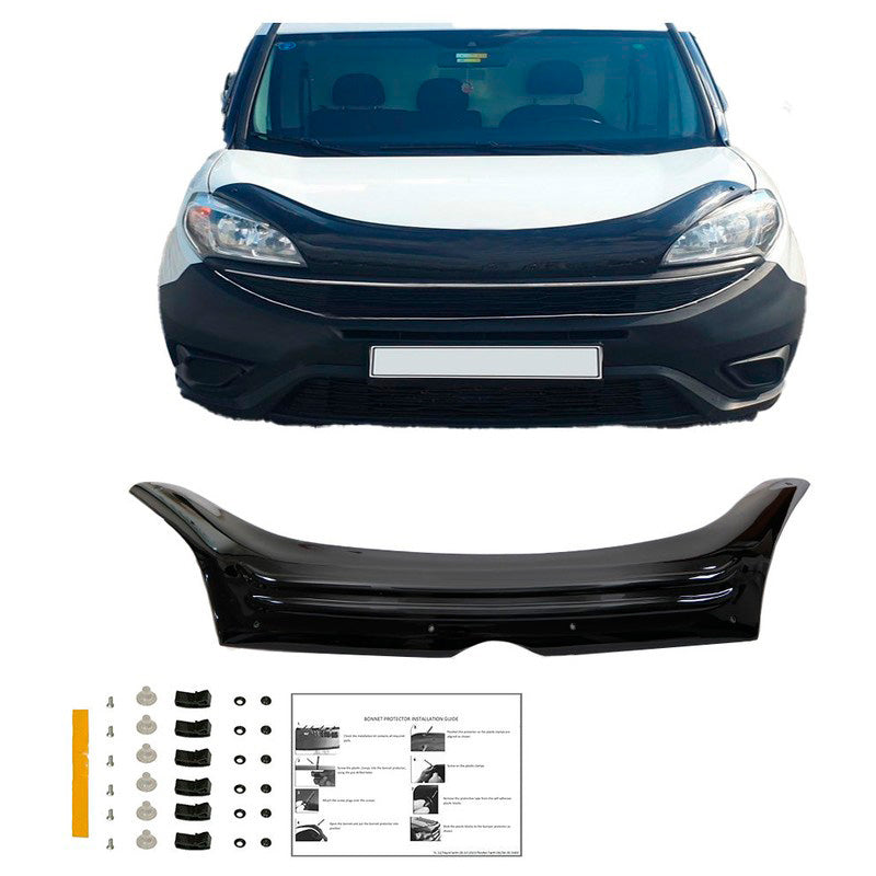 Oneway Motorhaubenschutz passend für Fiat Doblo 2.Gen. Facelift 2015-2020 - Schwarz glänzend