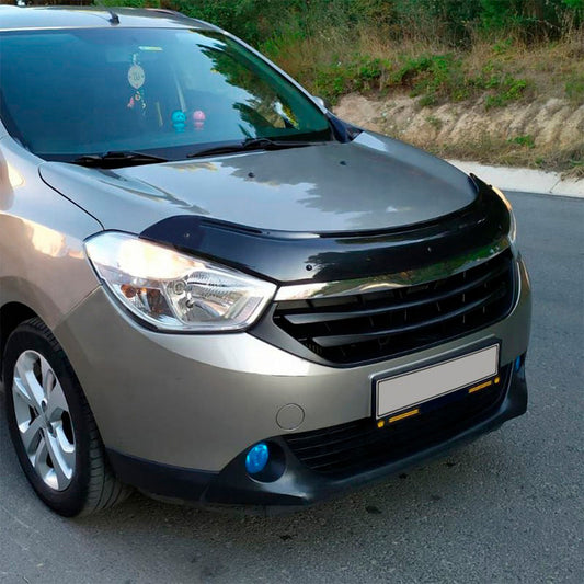 Oneway Motorhaubenschutz passend für Dacia Lodgy/Dokker 1.Gen. 2012-2020 - Schwarz glänzend