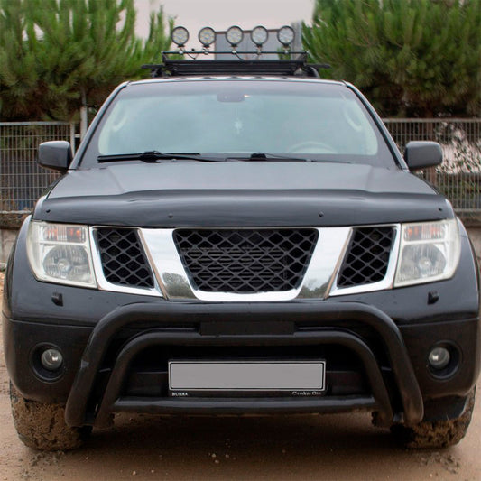 Oneway Motorhaubenschutz passend für Nissan Navara D40 2005-2010 - Schwarz glänzend