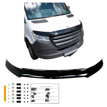 Oneway Motorhaubenschutz passend für Mercedes Sprinter W907 2018- - Schwarz glänzend