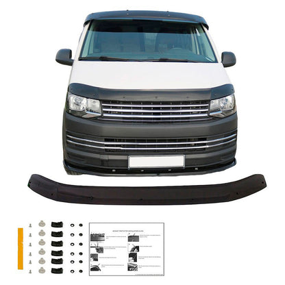 Oneway Motorhaubenschutz passend für Volkswagen Transporter T6/T6.1 2015-2022 - Schwarz glänzend
