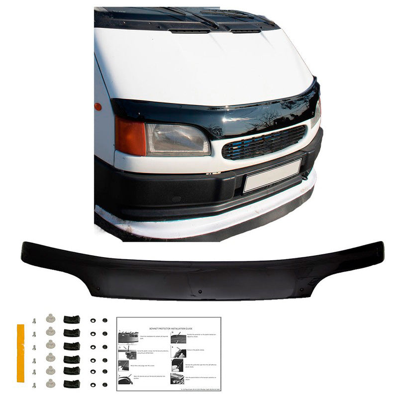 Oneway Motorhaubenschutz passend für Ford Transit MK5 1993-2002 - Schwarz glänzend
