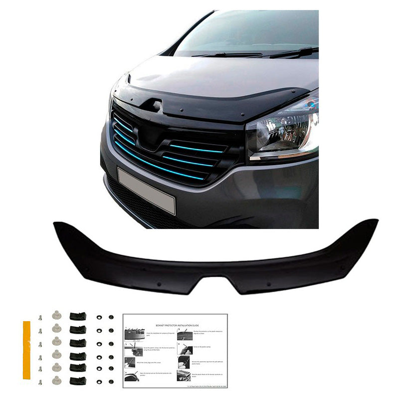 Oneway Motorhaubenschutz passend für Renault Trafic X82 2014-2020 - Schwarz glänzend