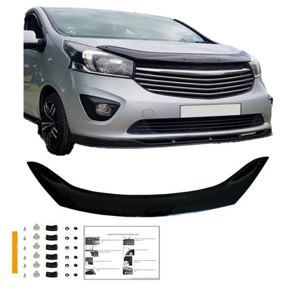 Oneway Motorhaubenschutz passend für Opel Vivaro X82 2014-2018 - Schwarz glänzend